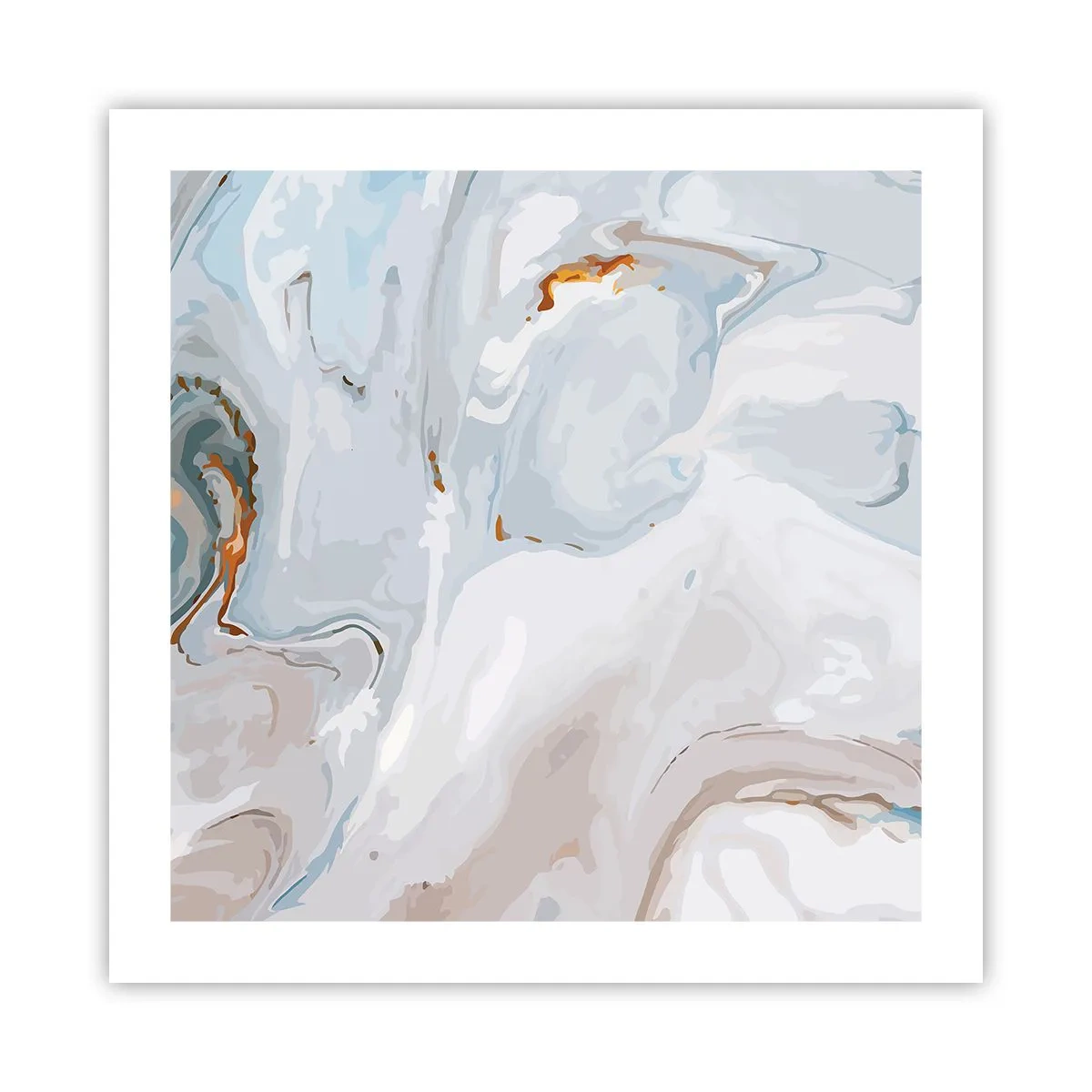 Poster - Das Weiß wird erhoben - 50x50 cm