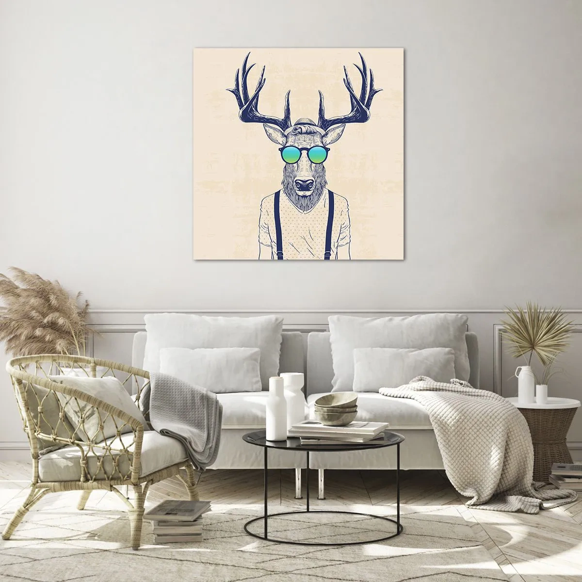 Glasbild - Bild auf glas - Wen hast du erwartet? - 70x70 cm