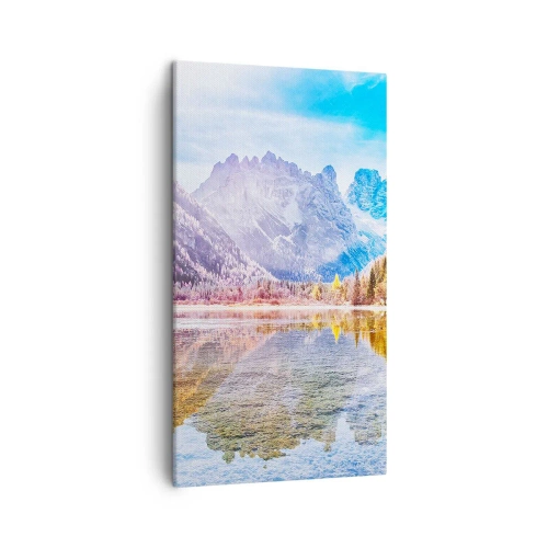 Bild auf Leinwand - Leinwandbild - Und in den Bergen ist es schon Herbst - 45x80 cm