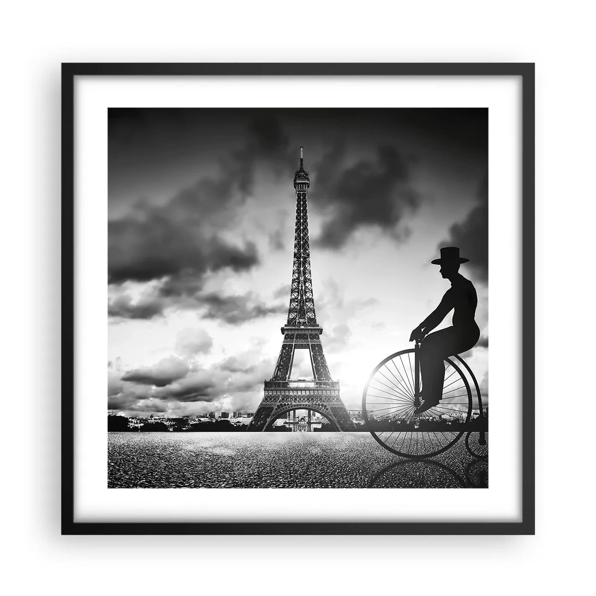 Poster in einem schwarzem Rahmen - Sehnsucht nach Belle Epoque - 50x50 cm