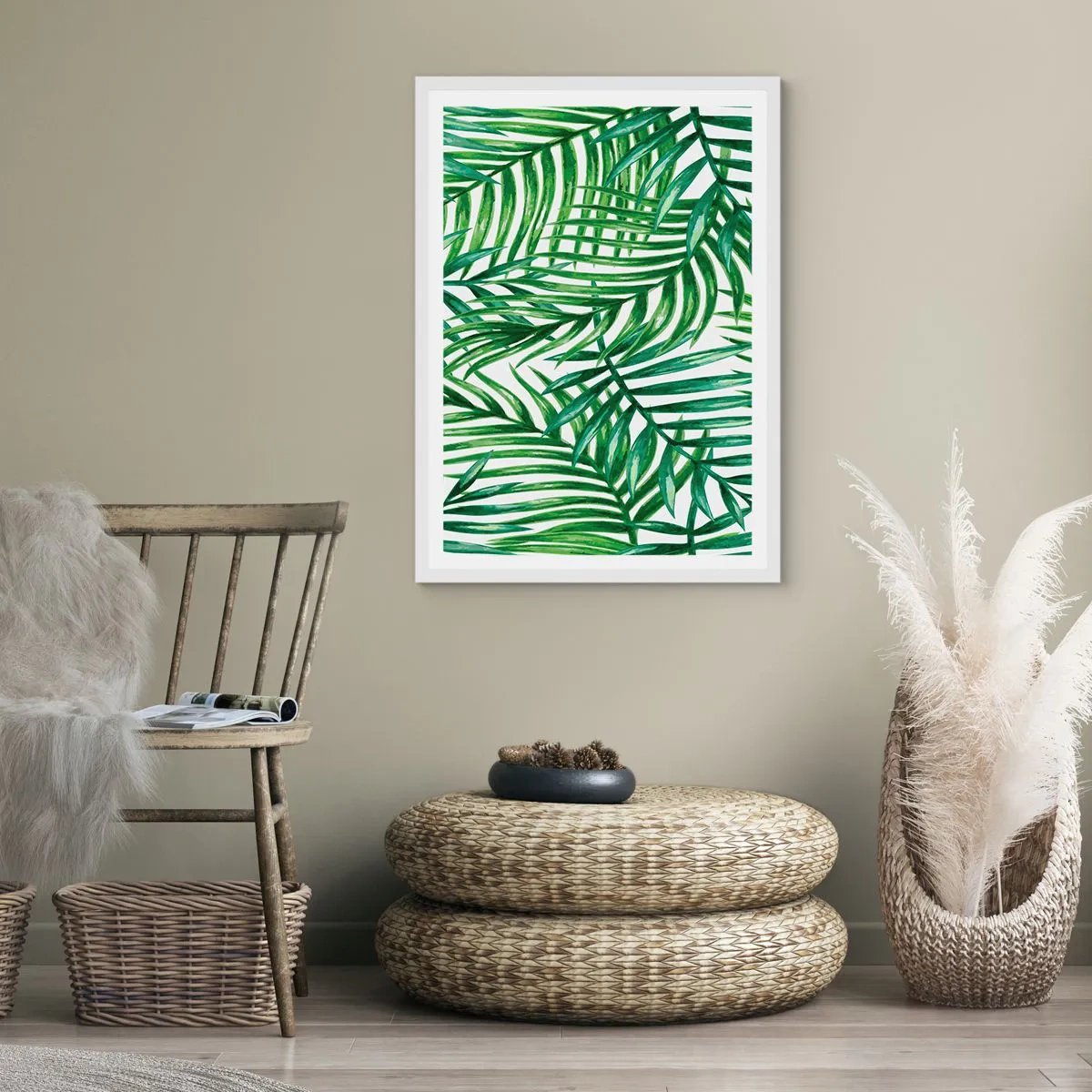 Poster in einem weißen Rahmen - Unter dem grünen Baldachin - 30x40 cm