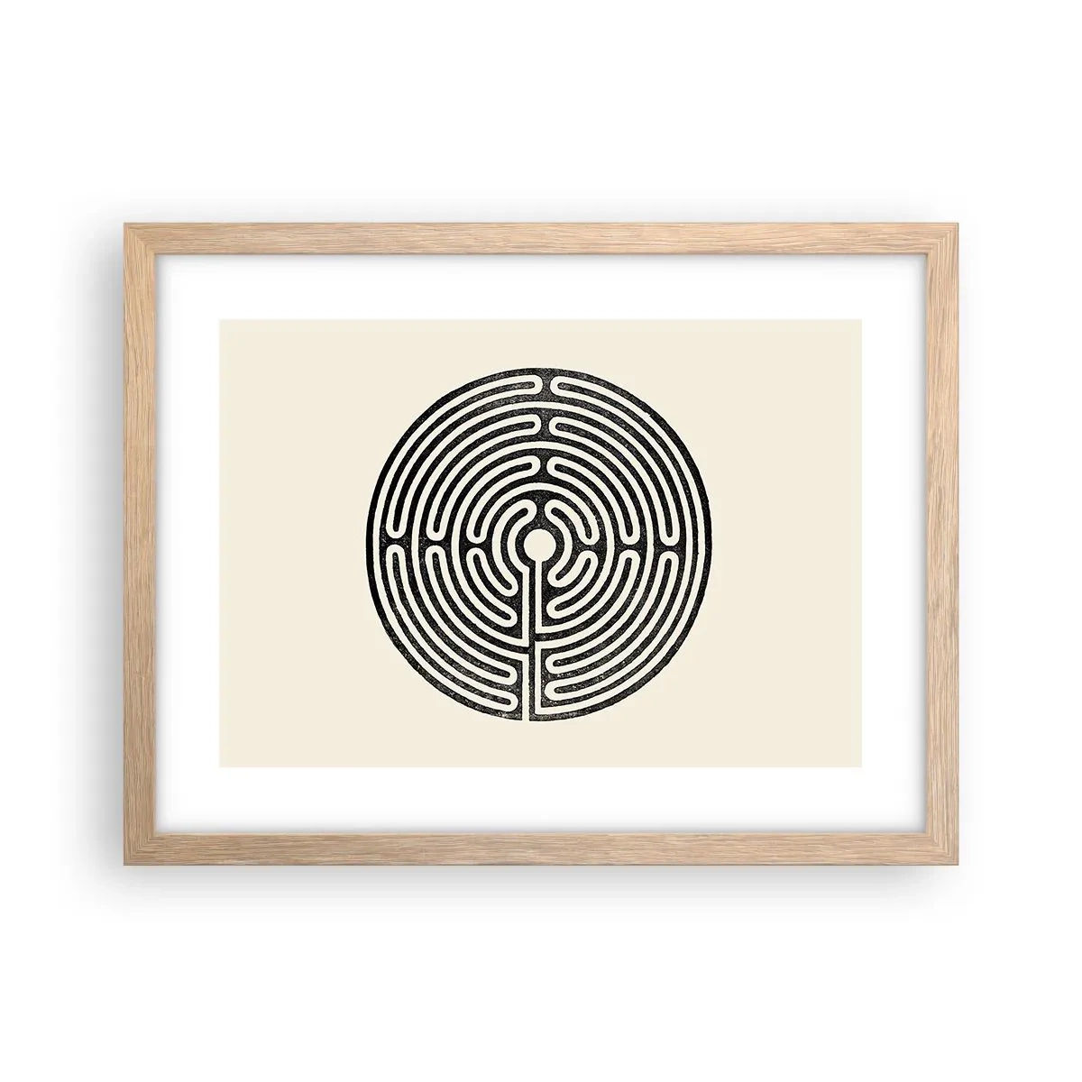 Poster in einem Rahmen aus heller Eiche - Geheimnisvolle Ordnung - 40x30 cm