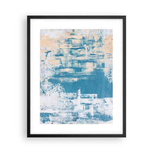 Poster in einem schwarzem Rahmen - Durch einen Eiszapfen - 40x50 cm