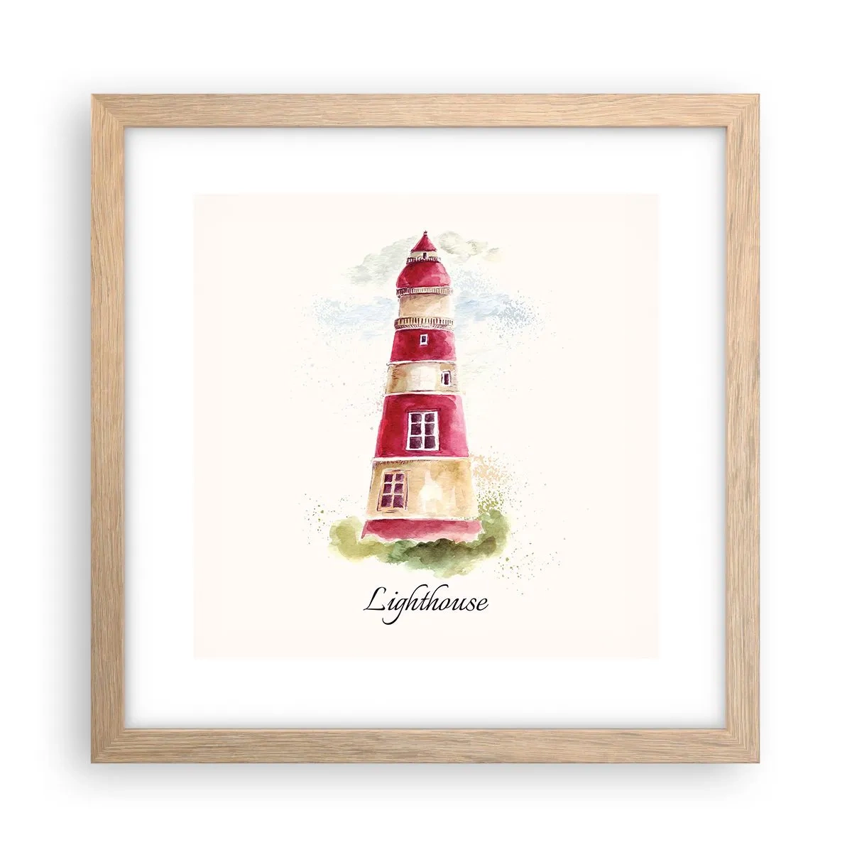 Poster in einem Rahmen aus heller Eiche - Das Wetter ringsum ist immer gut - 30x30 cm