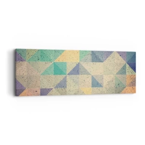 Bild auf Leinwand - Leinwandbild - Republik der Dreiecke - 90x30 cm