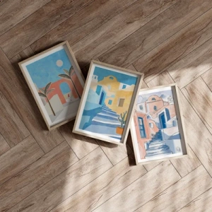 Poster in einem Rahmen aus heller Eiche - Arabischer Tag - 50x70 cm