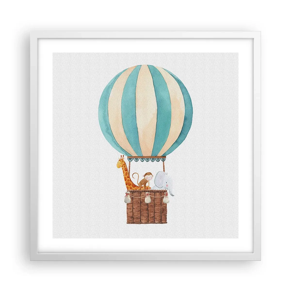 Poster in einem weißen Rahmen - Fantastische Reise - 50x50 cm