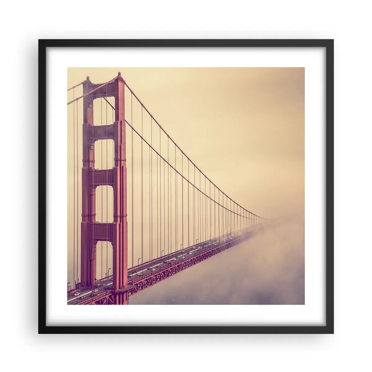 Poster in einem schwarzem Rahmen - Zwischen Himmel und Erde - 50x50 cm