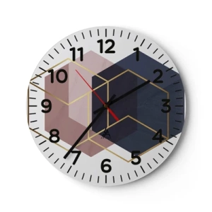 Wanduhr - Glasuhr - Die Kraft der Einfachheit - 40x40 cm