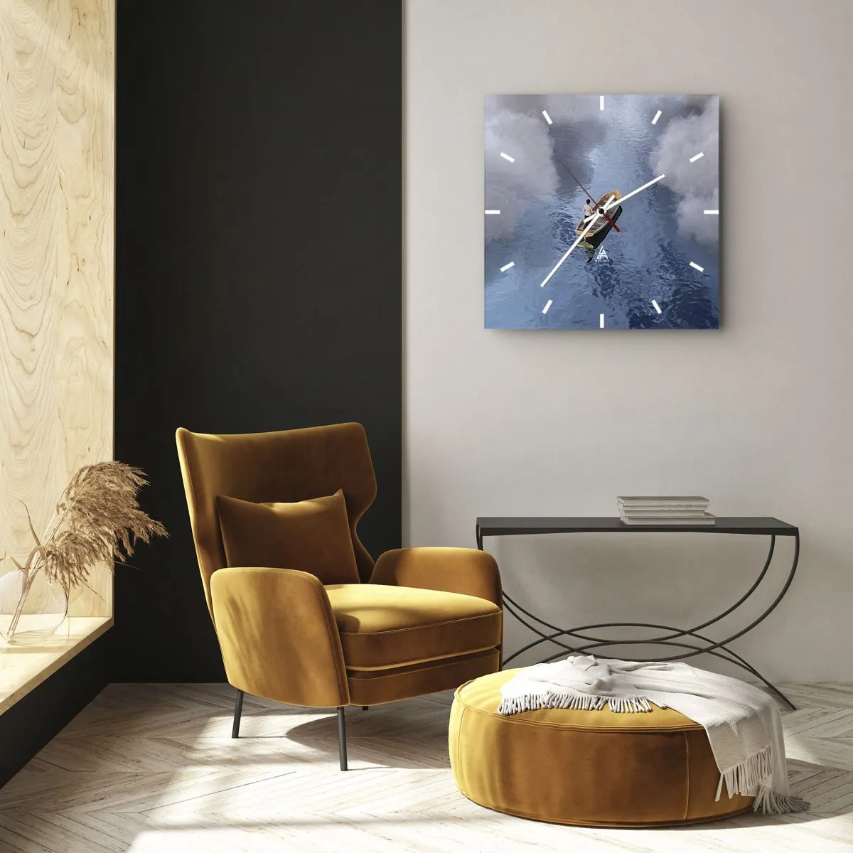 Wanduhr - Glasuhr - Leben – Reise – unbekannt - 40x40 cm