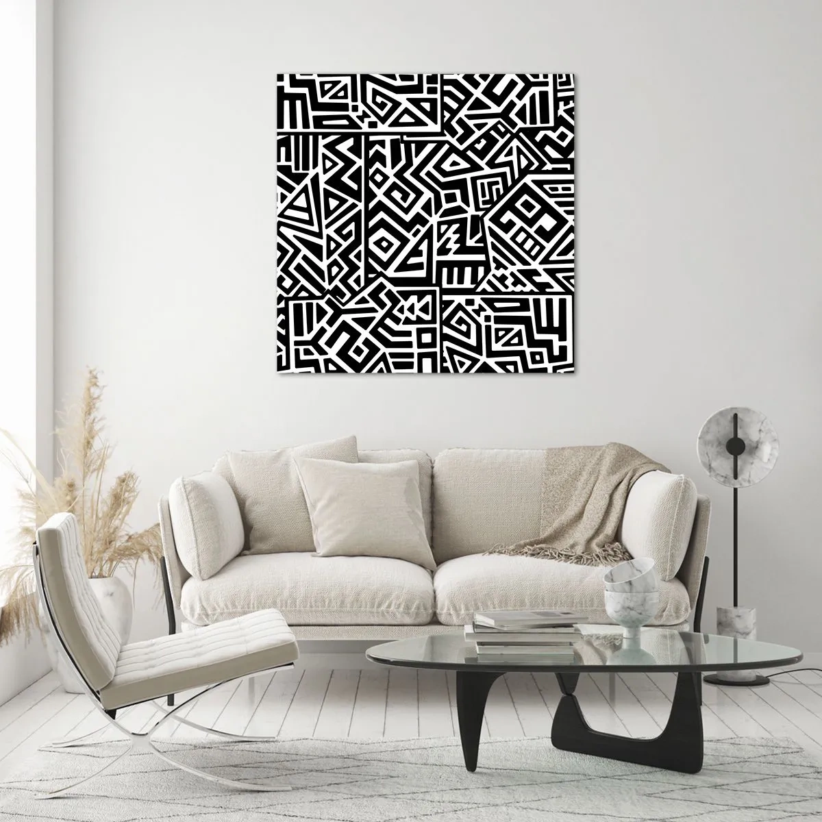 Glasbild - Bild auf glas - Präkolumbianische Komposition - 40x40 cm