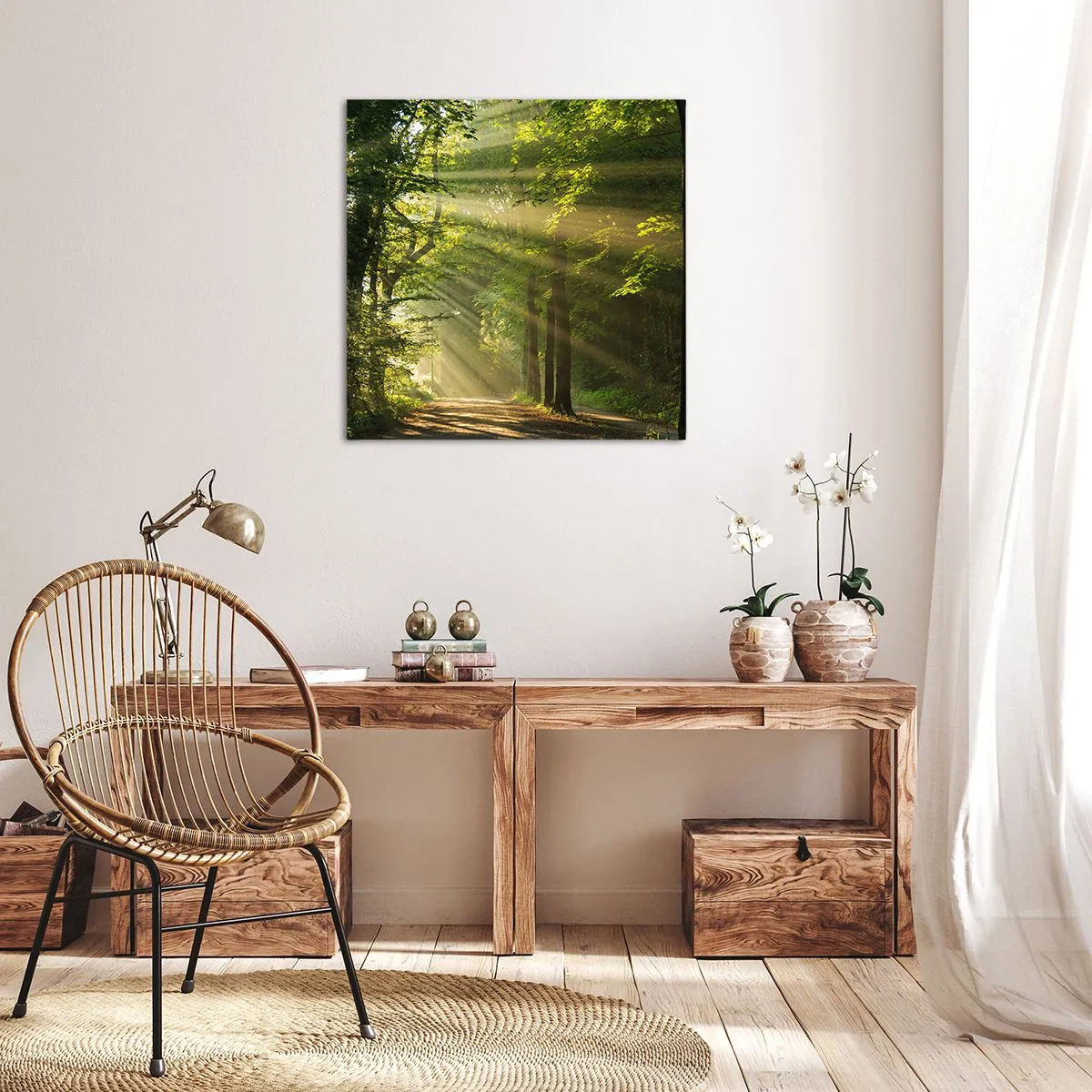 Bild auf Leinwand - Leinwandbild - Waldmoment - 60x60 cm
