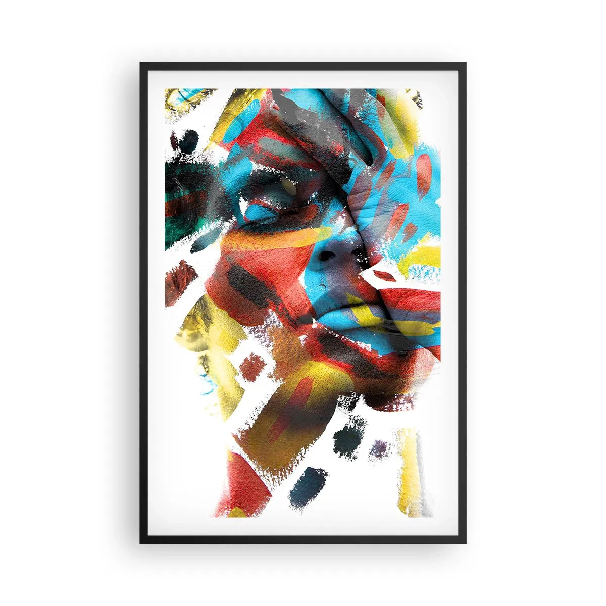 Poster in einem schwarzem Rahmen - Eine bunte Persönlichkeit - 61x91 cm