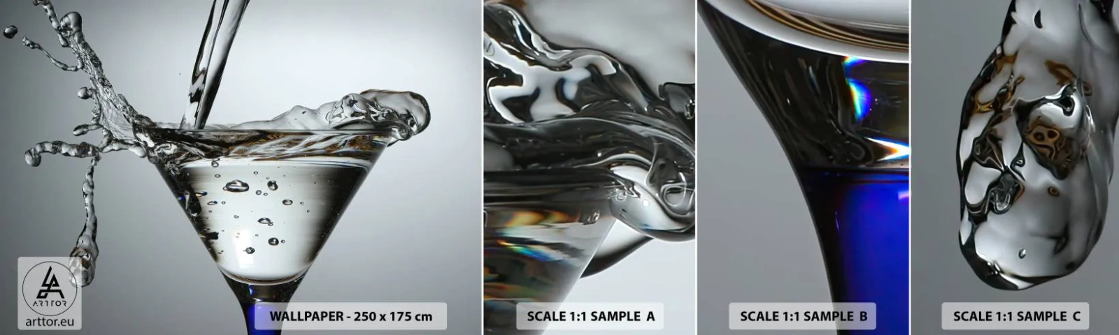 Fototapetenmuster Standard Eco - Am Rand der Tasse - Glas, Trinken, Gastronomie - 100x30 cm