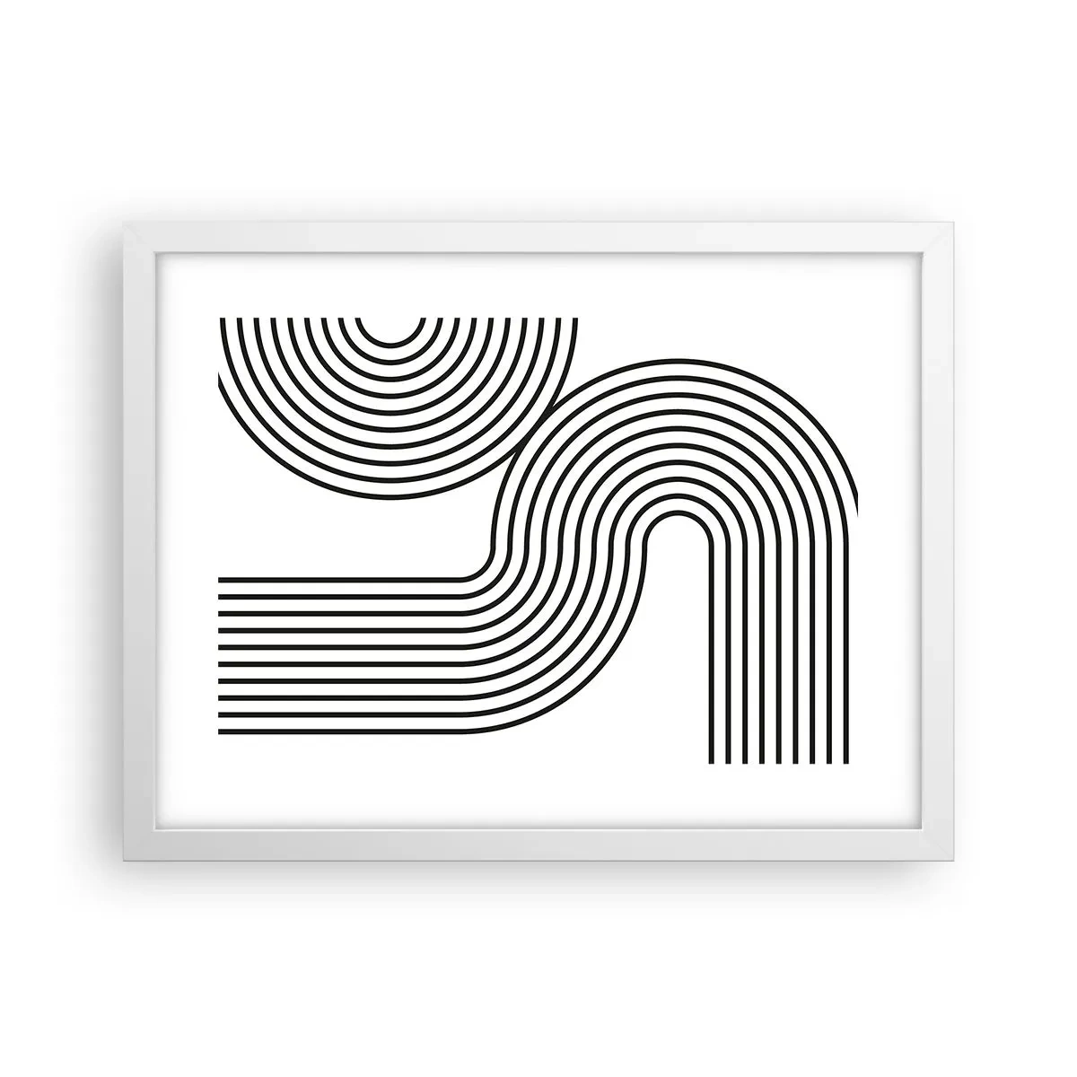 Poster in einem weißen Rahmen - An der Kurve - 40x30 cm