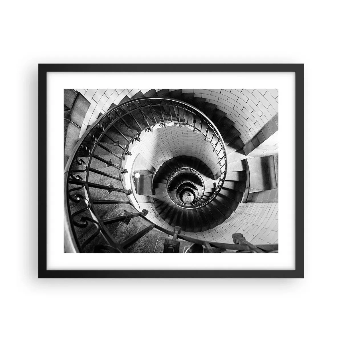 Poster in einem schwarzem Rahmen - Höher und höher - 50x40 cm