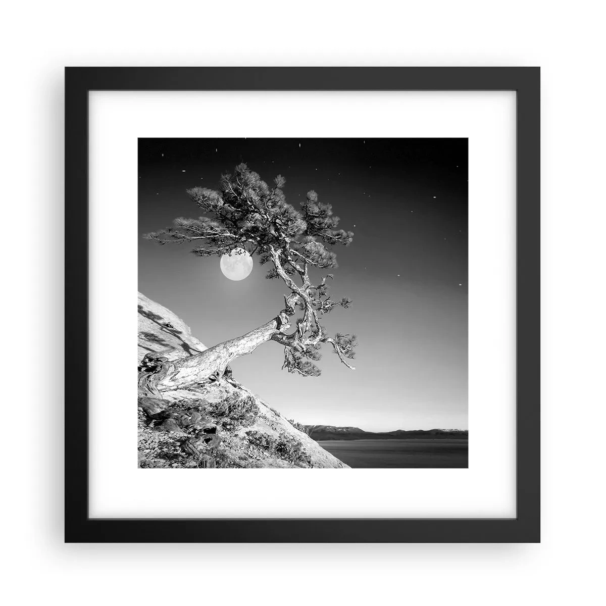 Poster in einem schwarzem Rahmen - Siegreiche Kämpferin - 30x30 cm