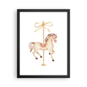 Poster in einem schwarzem Rahmen - Anmutiger Trab - 30x40 cm