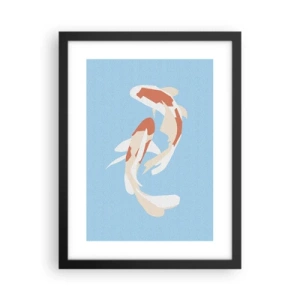 Poster in einem schwarzem Rahmen - Spontanes Synchronschwimmen - 30x40 cm