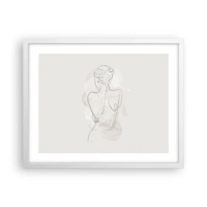 Poster in einem weißen Rahmen - Wie ein sensibles Instrument - 50x40 cm