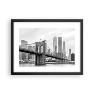 Poster in einem schwarzem Rahmen - New Yorker Atmosphäre - 40x30 cm