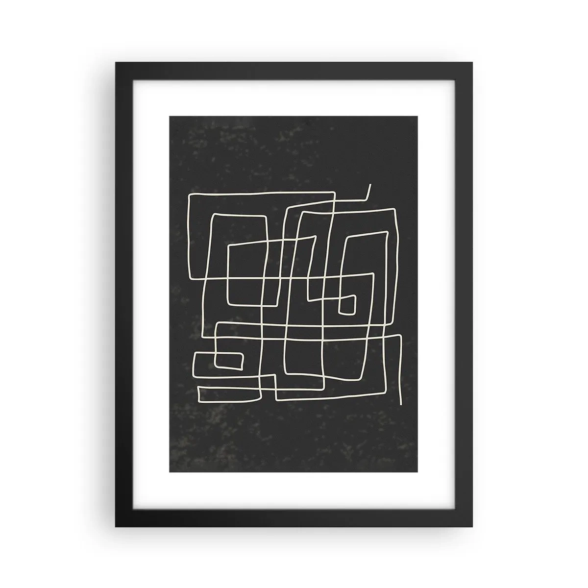 Poster in einem schwarzem Rahmen - Nicht so einfach - 30x40 cm