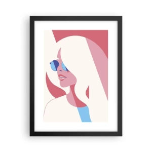 Poster in einem schwarzem Rahmen - Es war eine Blondine... - 30x40 cm