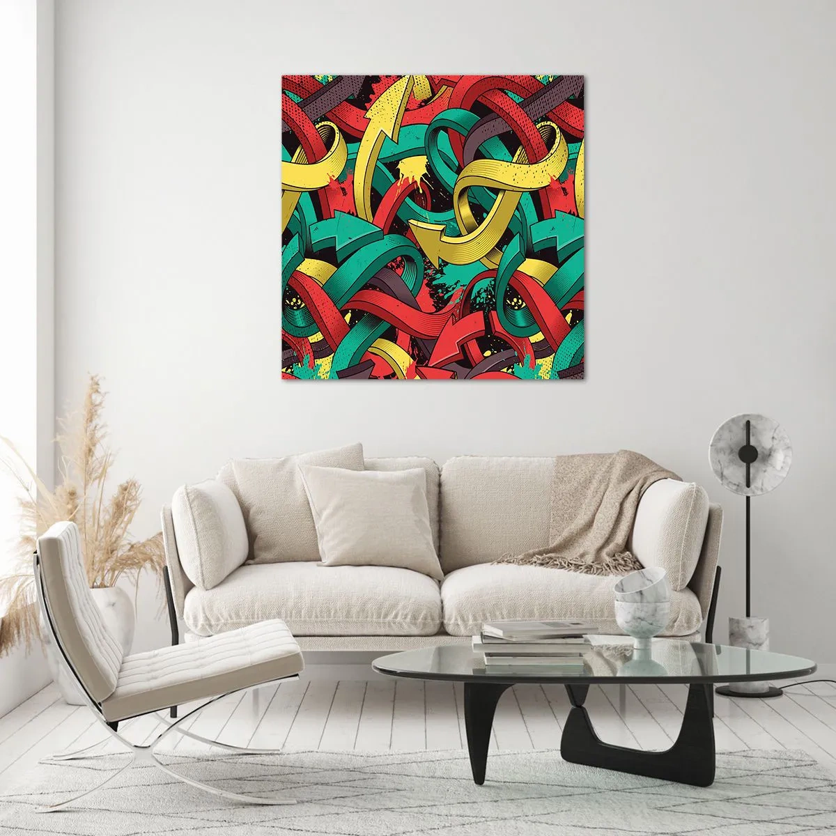 Glasbild - Bild auf glas - Welcher Weg zum Ziel? - 50x50 cm