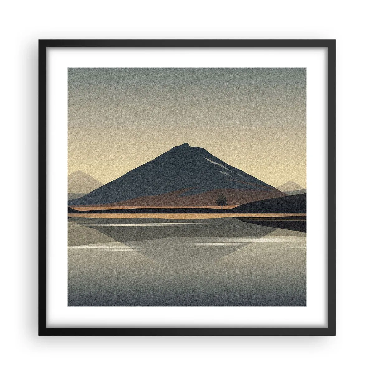 Poster in einem schwarzem Rahmen - Spiegelreflexion - 50x50 cm