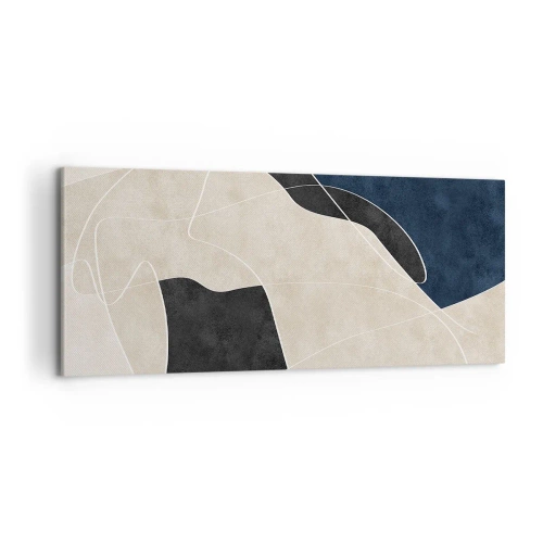 Bild auf Leinwand - Leinwandbild - Abstrakte Komposition – Farbkontrast - 100x40 cm