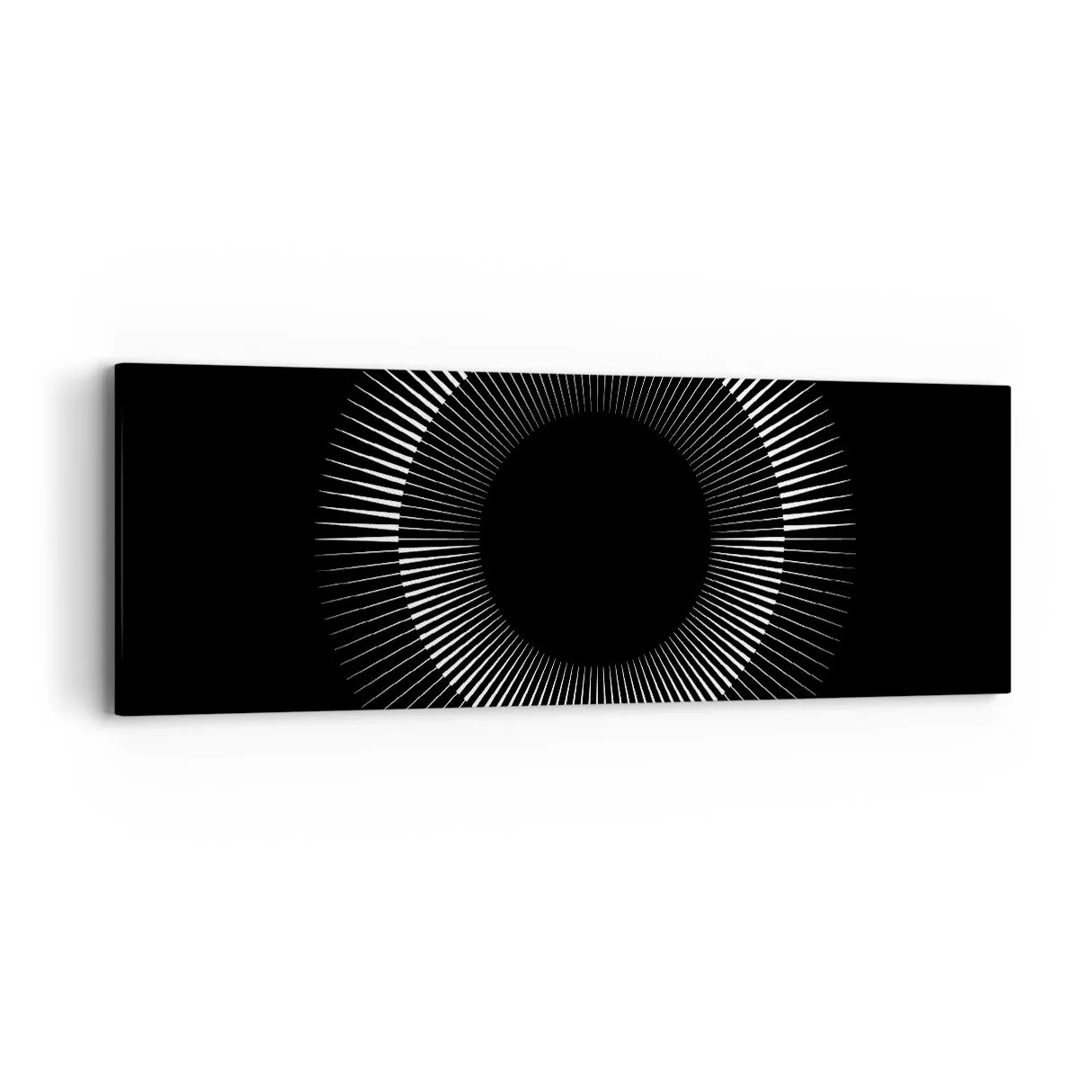 Bild auf Leinwand - Leinwandbild - Schwarze Sonne - 90x30 cm
