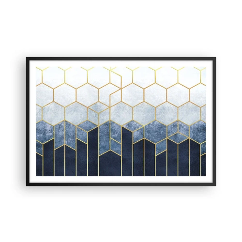Poster in einem schwarzem Rahmen - Komposition im synkopischen Rhythmus - 91x61 cm