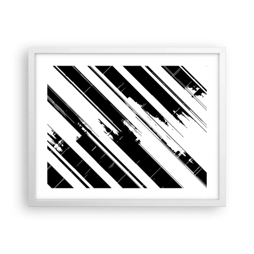 Poster in einem weißen Rahmen - Eine intensive und dynamische Komposition - 50x40 cm