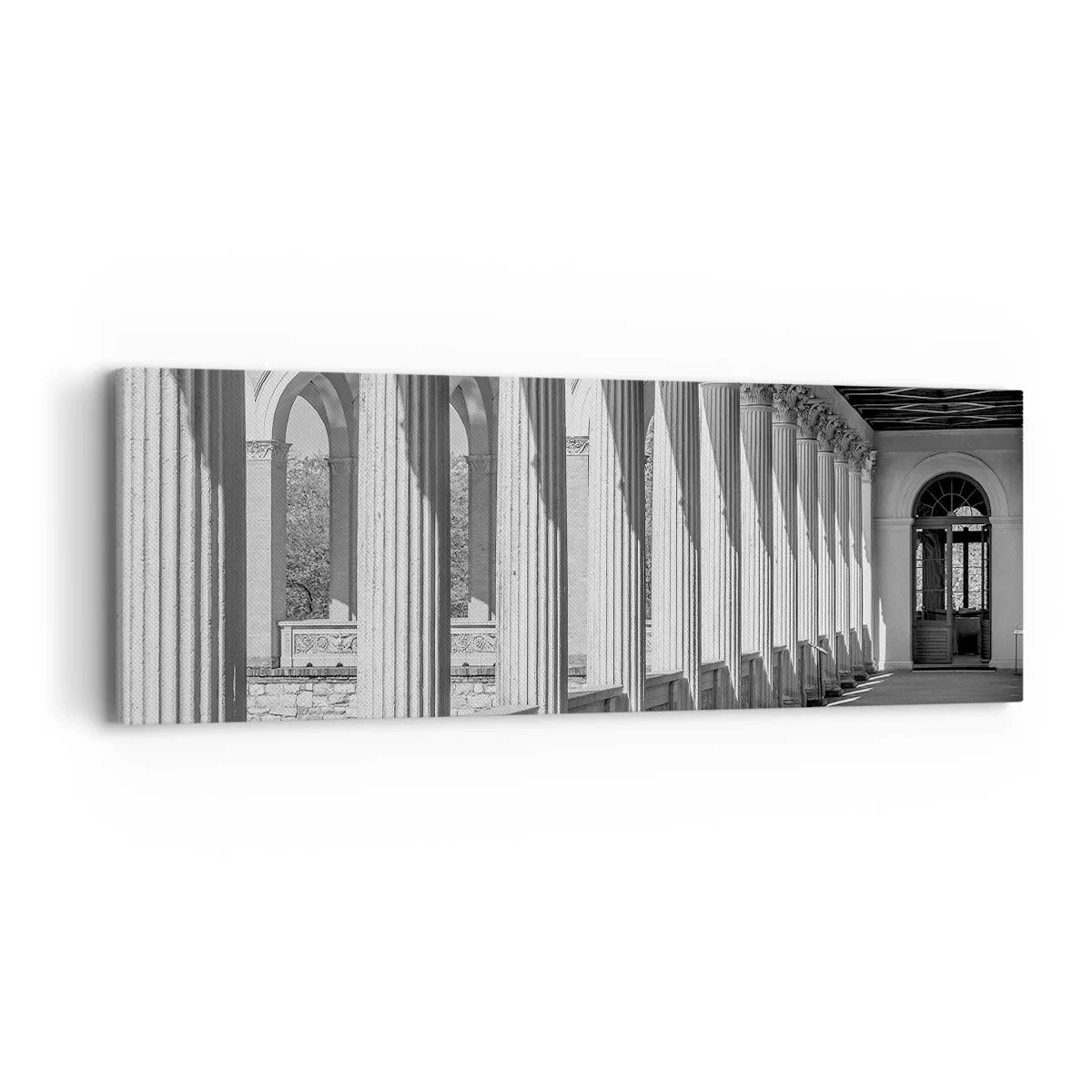 Bild auf Leinwand - Leinwandbild - Sonnige Arkade - 90x30 cm