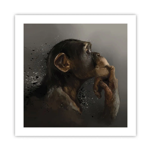 Poster - Sicherlich ein Denker - 50x50 cm