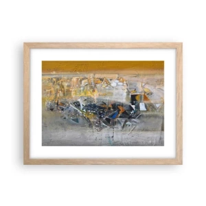 Poster in einem Rahmen aus heller Eiche - Alles wird gut - 40x30 cm