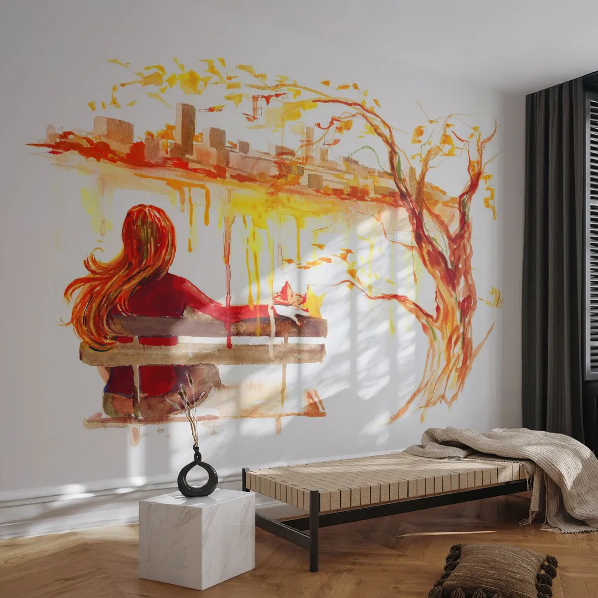 Fototapete Premium Canvas - Ein Moment der Besinnung - Landschaft, Stadt, Die Architektur - 350x256 cm