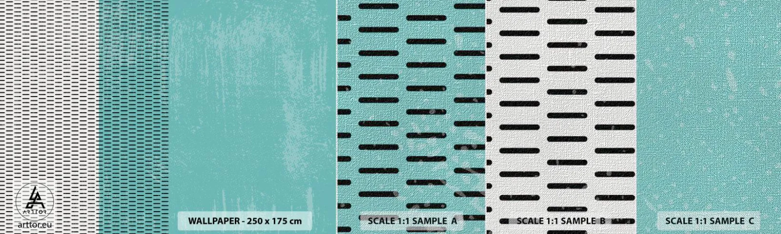 Fototapeten Muster Premium Canvas - Eine ausgewogene Komposition - Abstraktion, Grafik, Stück - 100x30 cm