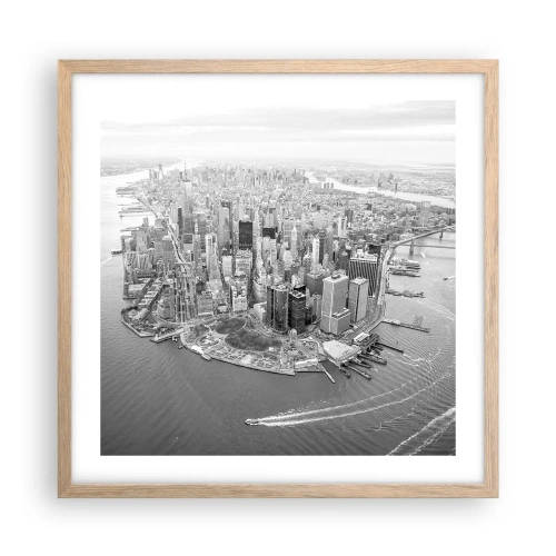 Poster in einem Rahmen aus heller Eiche - Und wie kann es man nicht lieben? - 50x50 cm