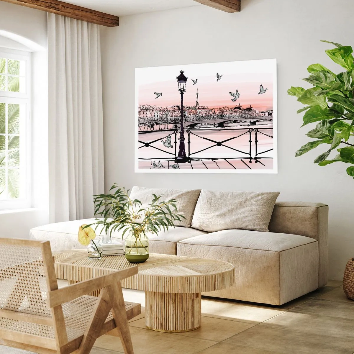 Poster - Über den Dächern von Paris - 70x50 cm