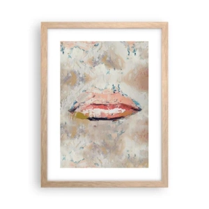 Poster in einem Rahmen aus heller Eiche - Es weckt die Sinne - 30x40 cm