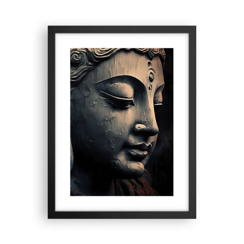 Poster in einem schwarzem Rahmen - Im Einklang mit der Welt - 30x40 cm