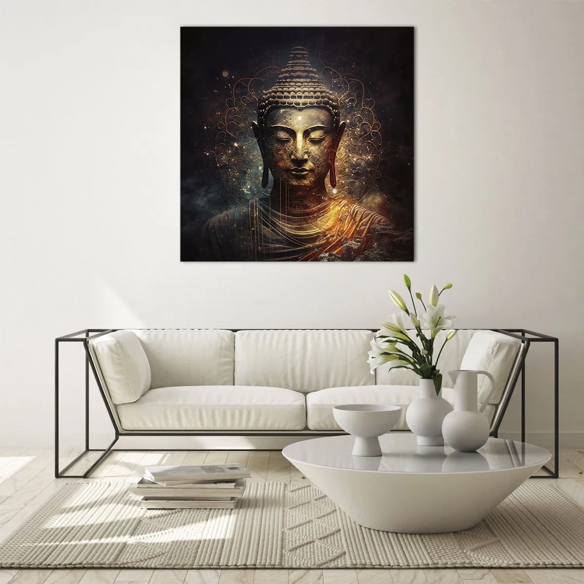 Glasbild - Bild auf glas - Spirituelles Gleichgewicht - 40x40 cm