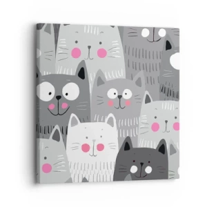 Bild auf Leinwand - Leinwandbild - Katzenwelt - 30x30 cm