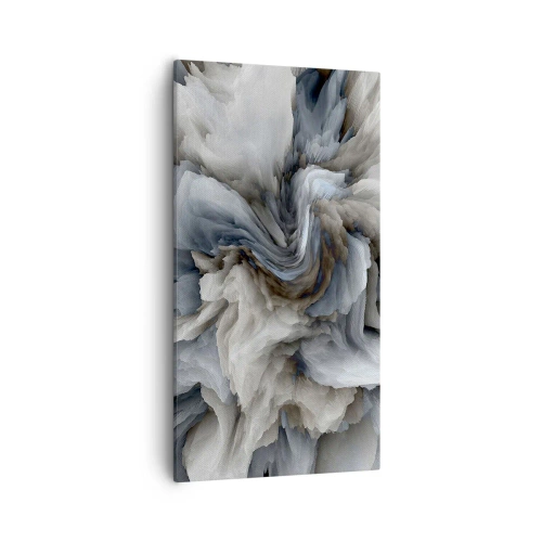 Bild auf Leinwand - Leinwandbild - Stein und Blume - 55x100 cm