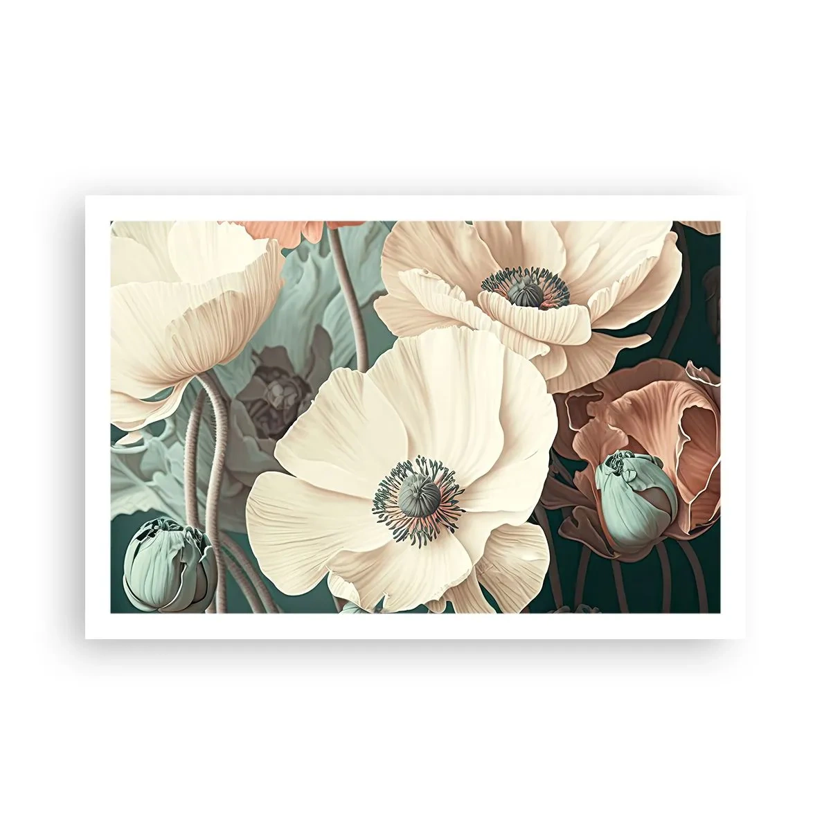 Poster - Flüstern von Mohnblumen - 91x61 cm