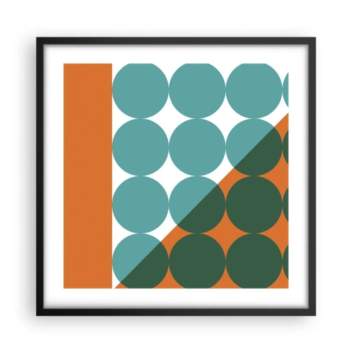 Poster in einem schwarzem Rahmen - Nach oben und schräg - 50x50 cm