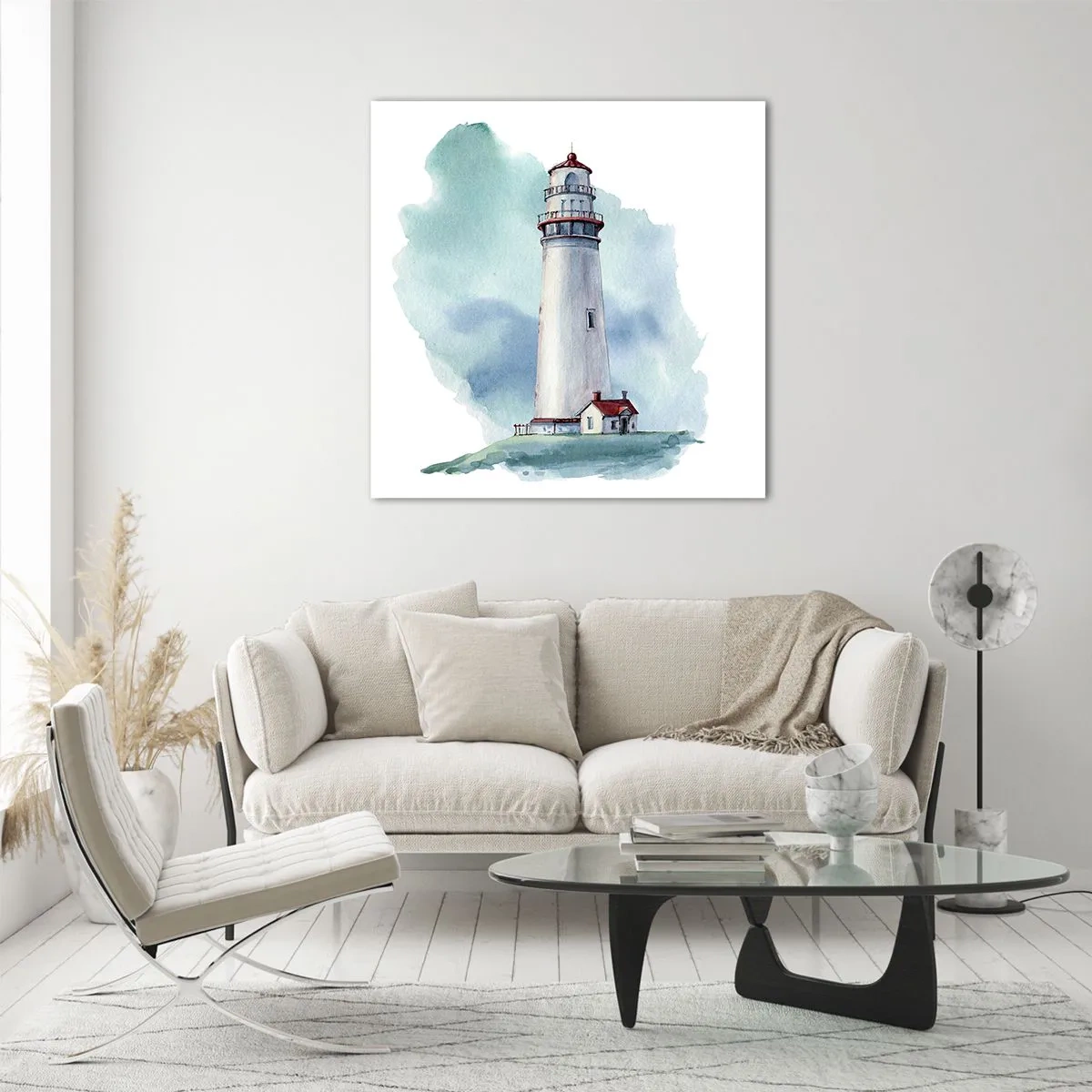 Glasbild - Bild auf glas - Sanfte Schwester vom Blau - 60x60 cm