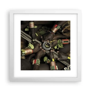 Poster in einem weißen Rahmen - Wir sind zusammen - 30x30 cm