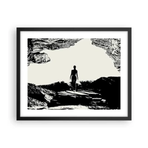 Poster in einem schwarzem Rahmen - Neuer Blick - 50x40 cm